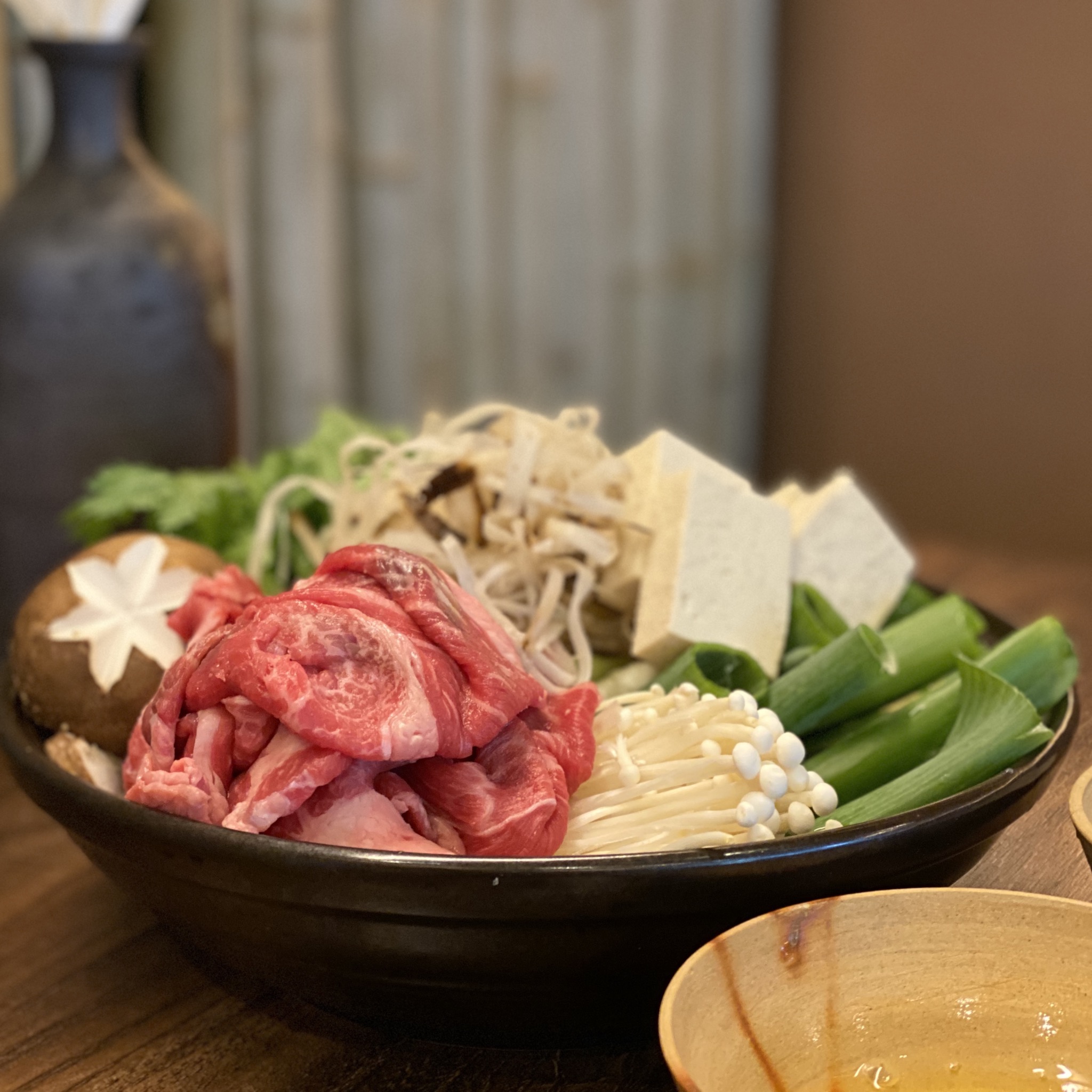 Beef and Vegetable Hot Pot Soba (Japanese Bulgogi Hot Pot)