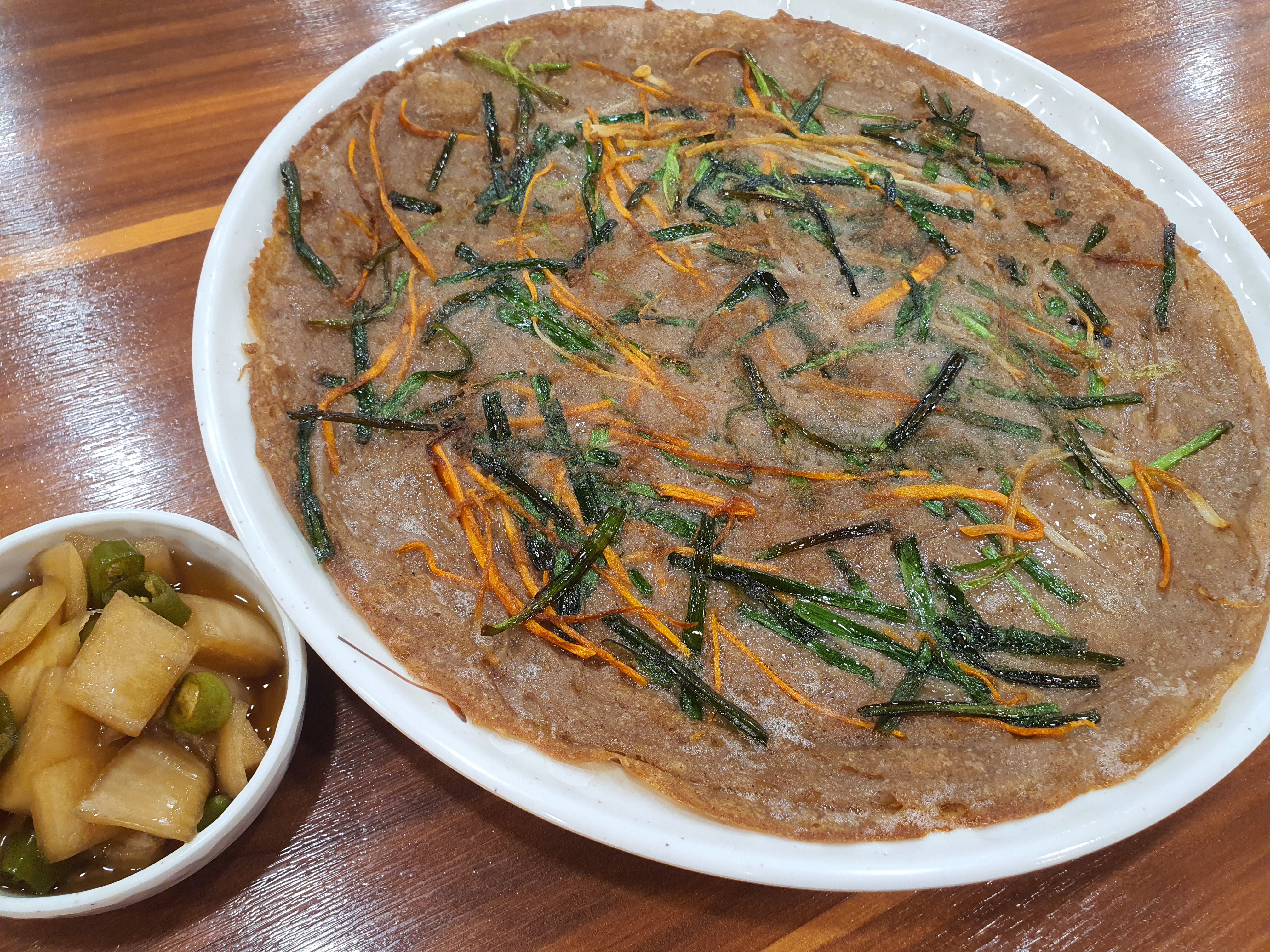Savory buckwheat pancakes
