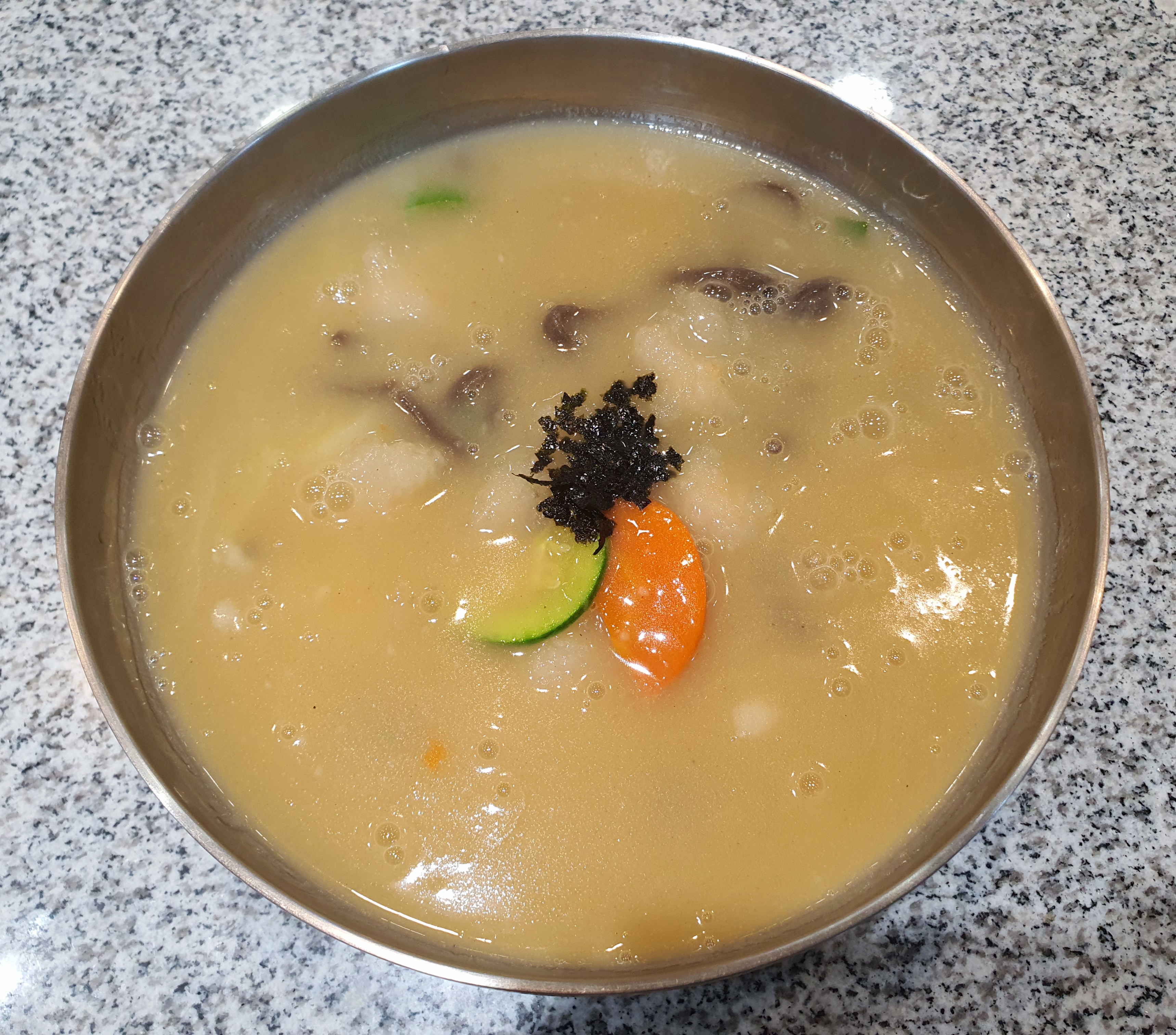 Potato Ball and Buckwheat Noodle Soup