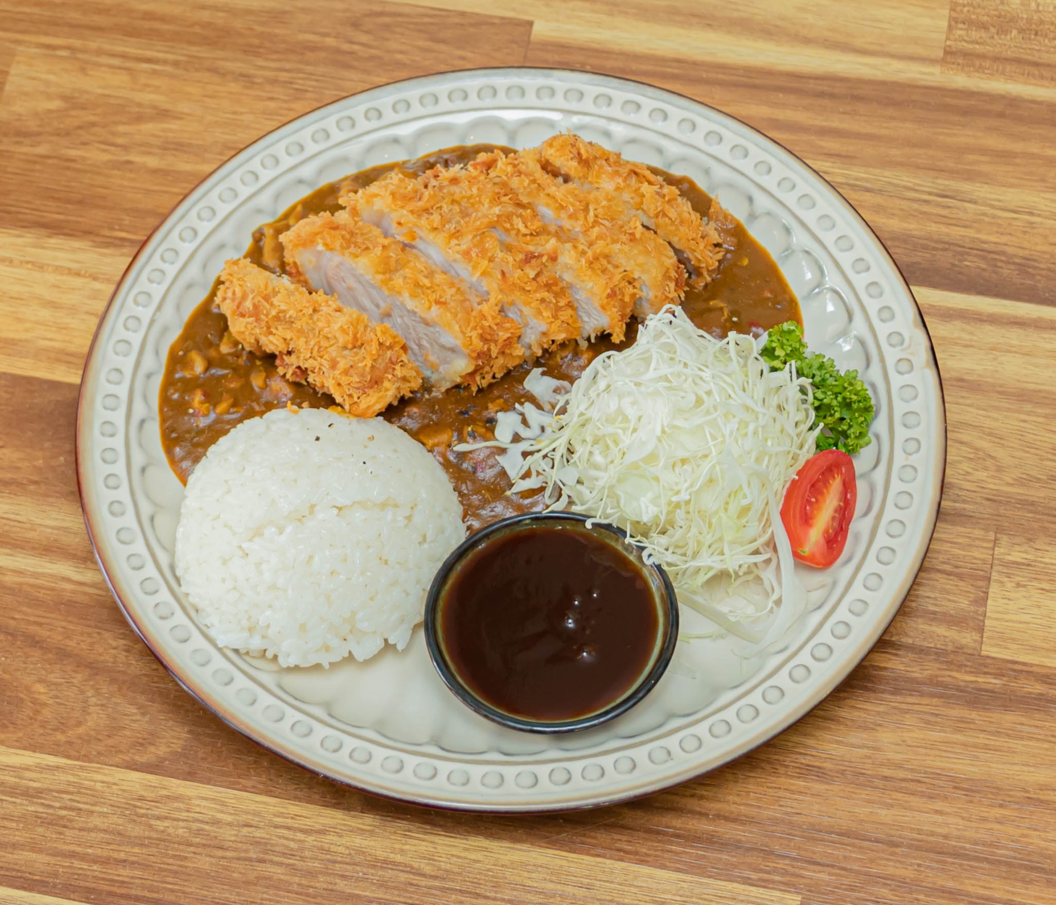 Curry Rice and Pork Sirloin Cutlet