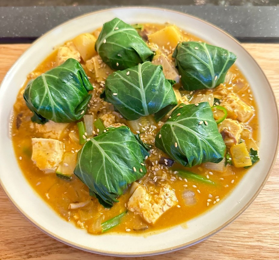 Seasoned Soybean Paste, Leaf Wraps and Rice