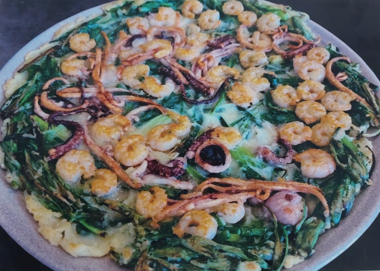 Seafood and Green Onion Pancake