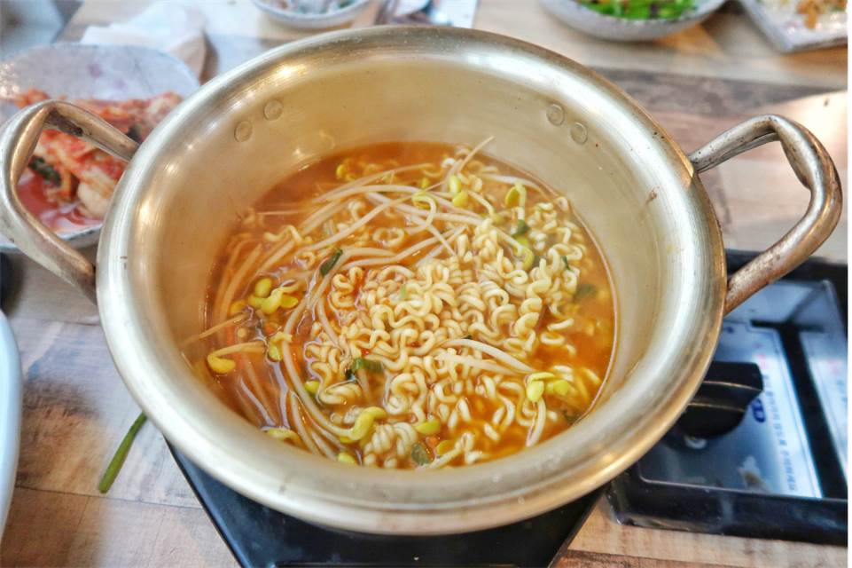 된장 콩나물 라면