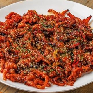 Charcoal-Grilled Boneless Chicken Feet + Cabbage Salad