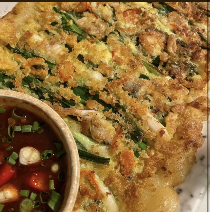 Seafood and Green Onion Pancake