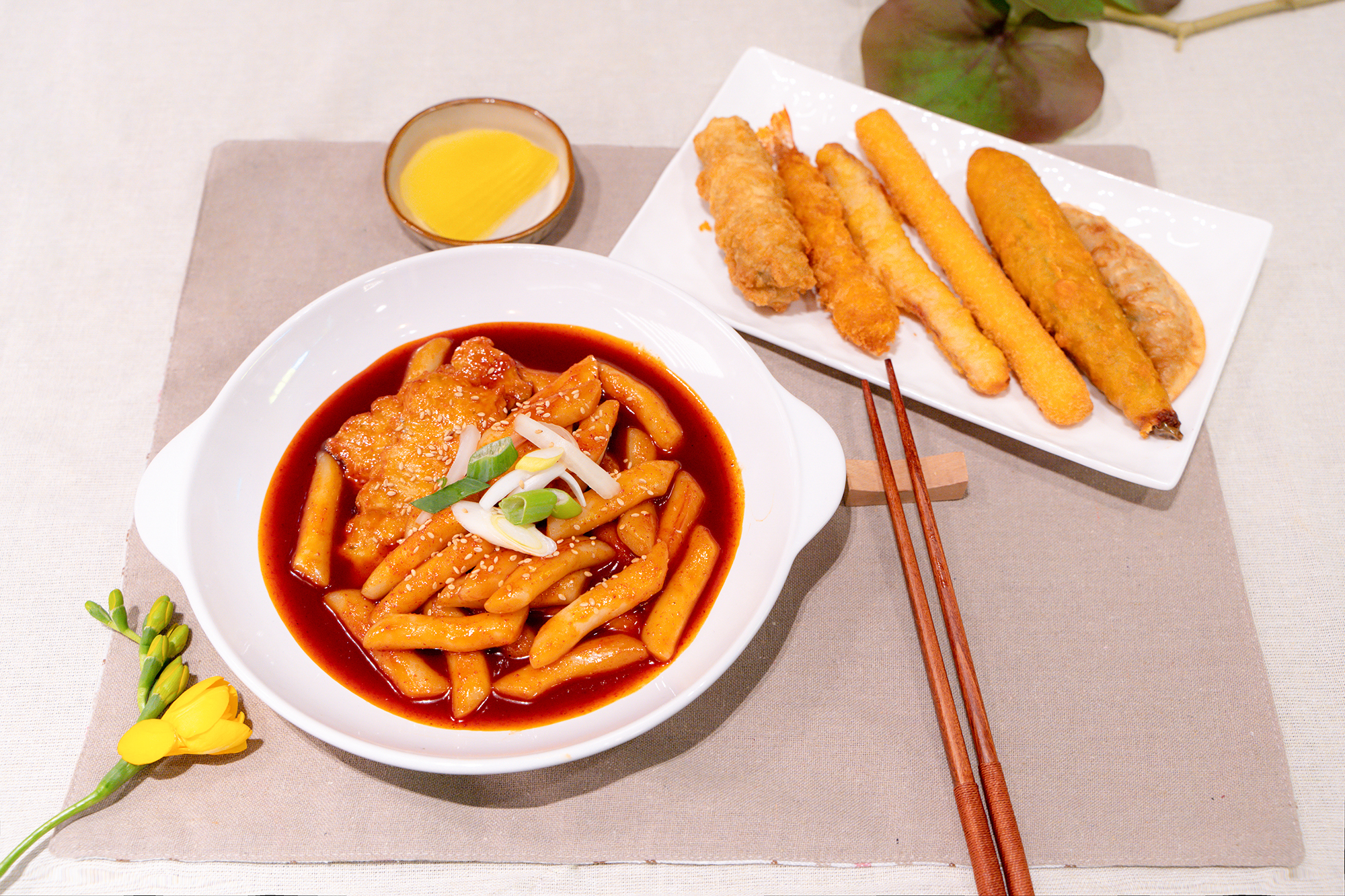 Tteokbokki and Assorted Fries