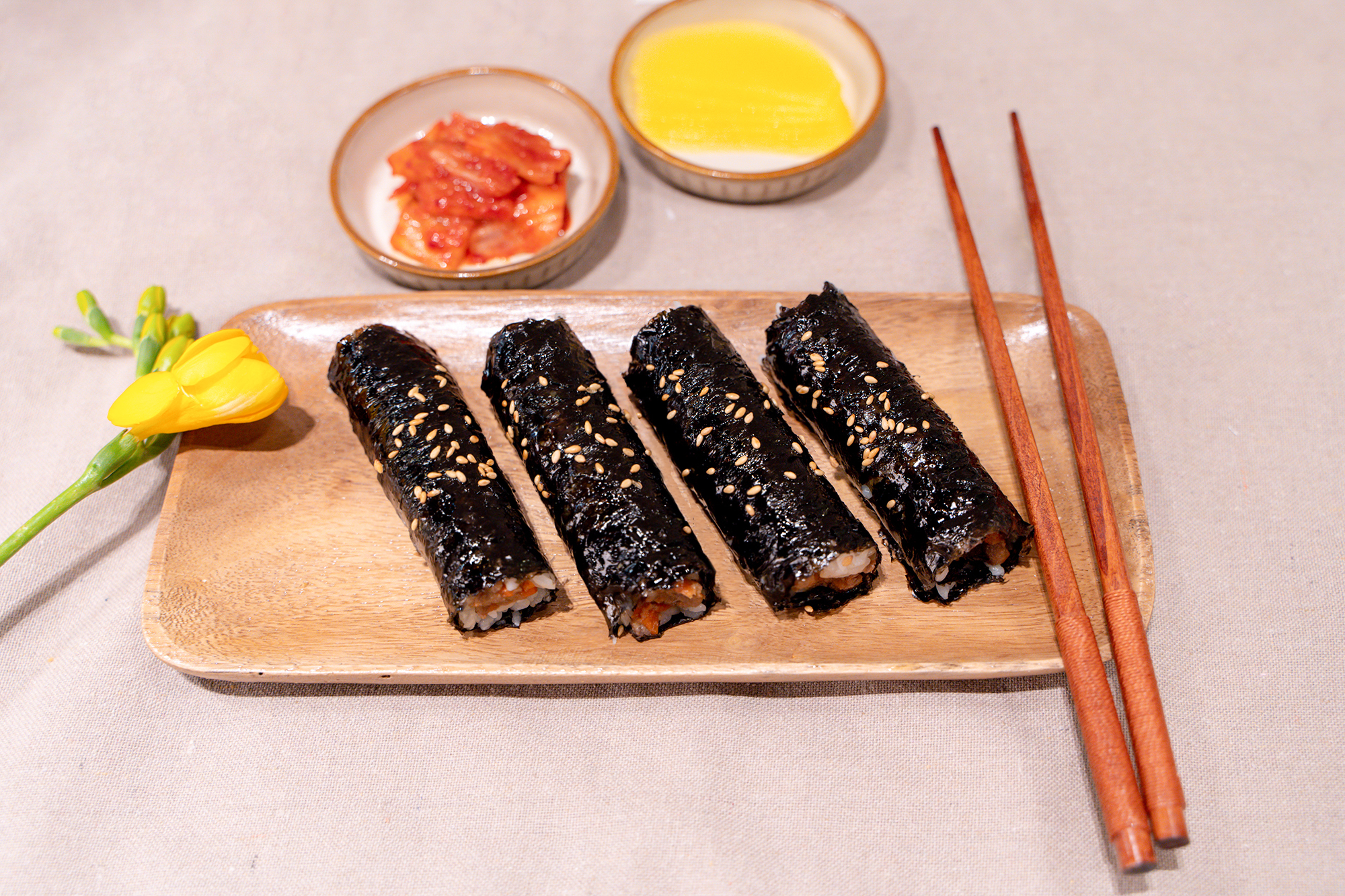 Dried Squid Strips and Spicy Chili Pepper Gimbap