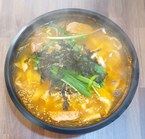 Spicy Sausage Noodle Soup