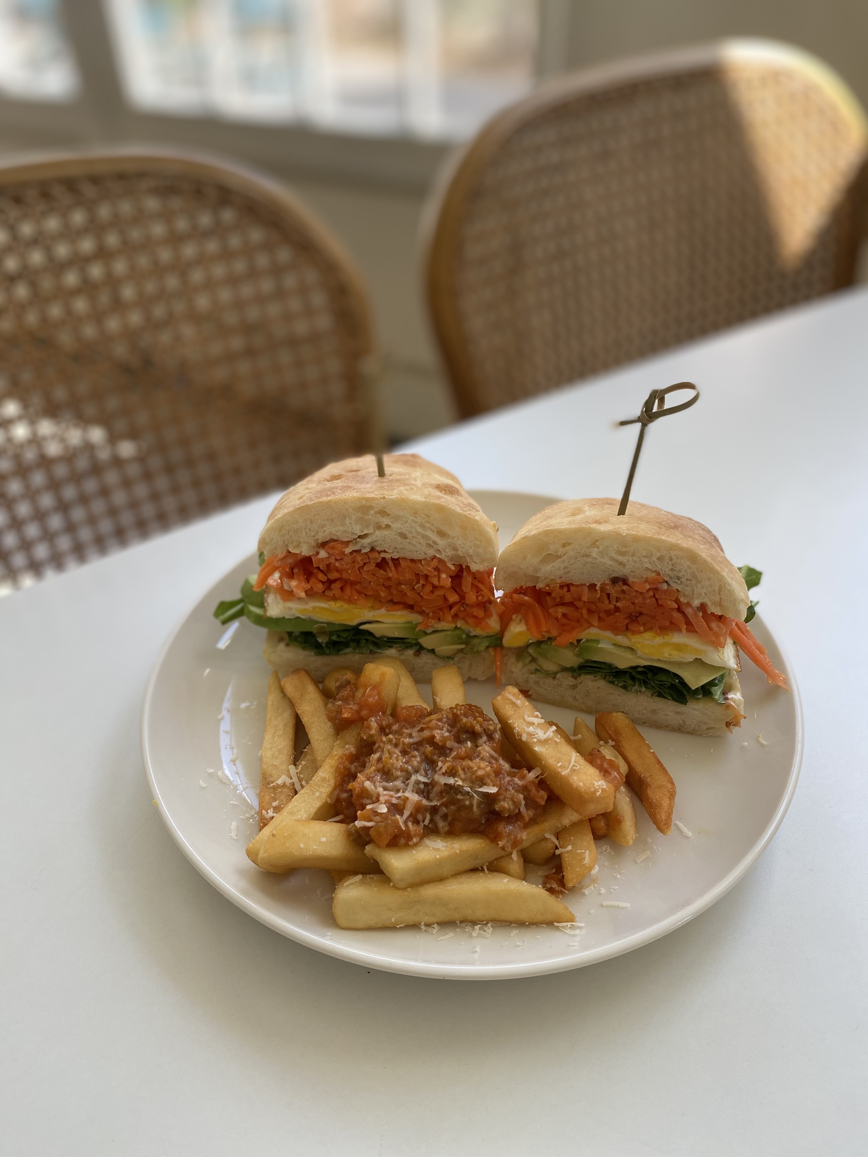Carrot Rapee Sandwich with French Fries