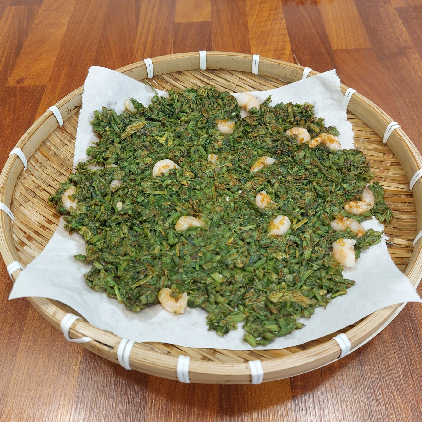 Shrimp and Water Parsley Pancake
