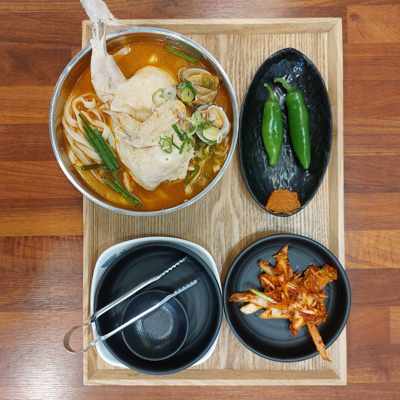 Spicy Half Chicken Noodles Soup