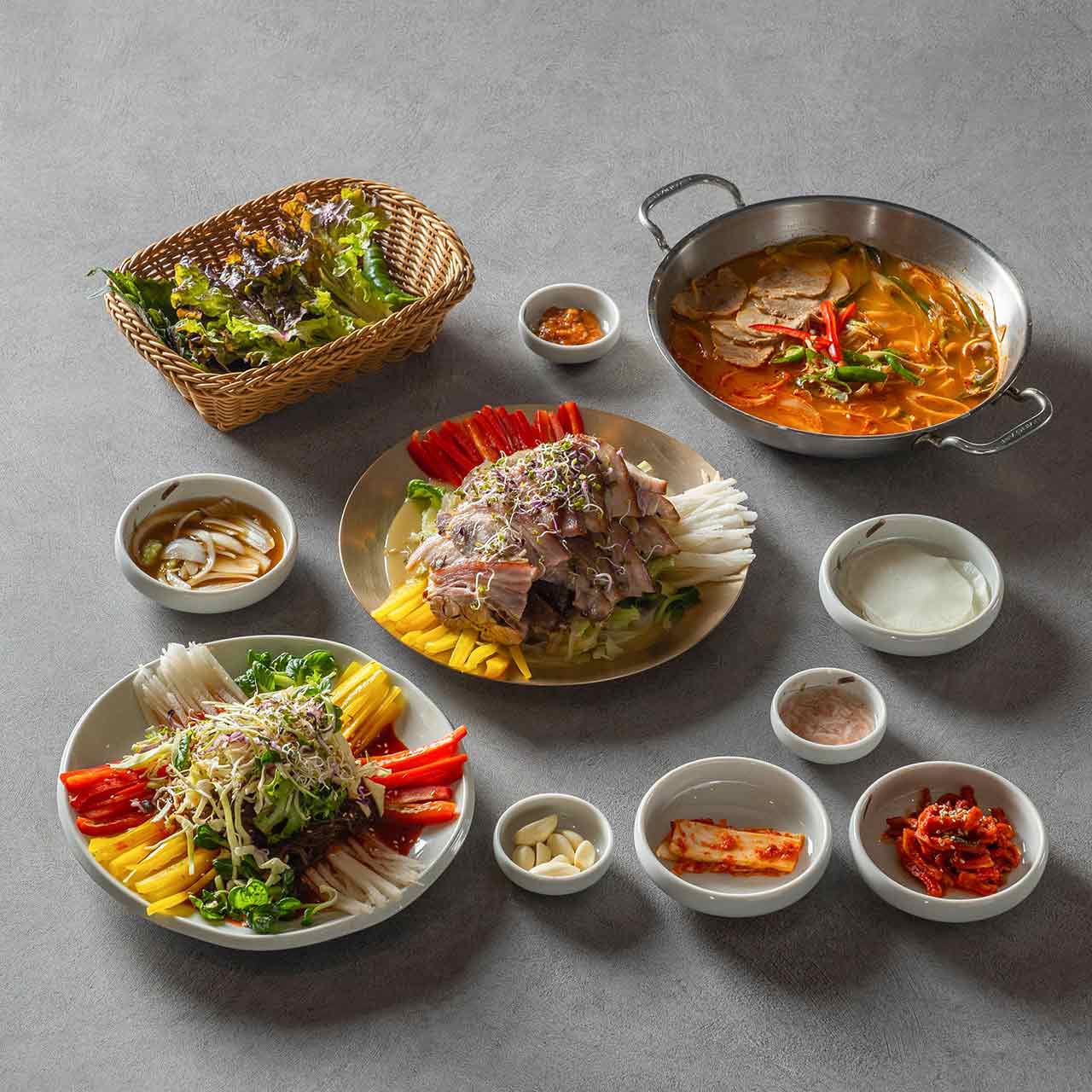 Chilled Braised Pigs' Feet Salad + Buckwheat Noodles with Fruit + Hangover Soup