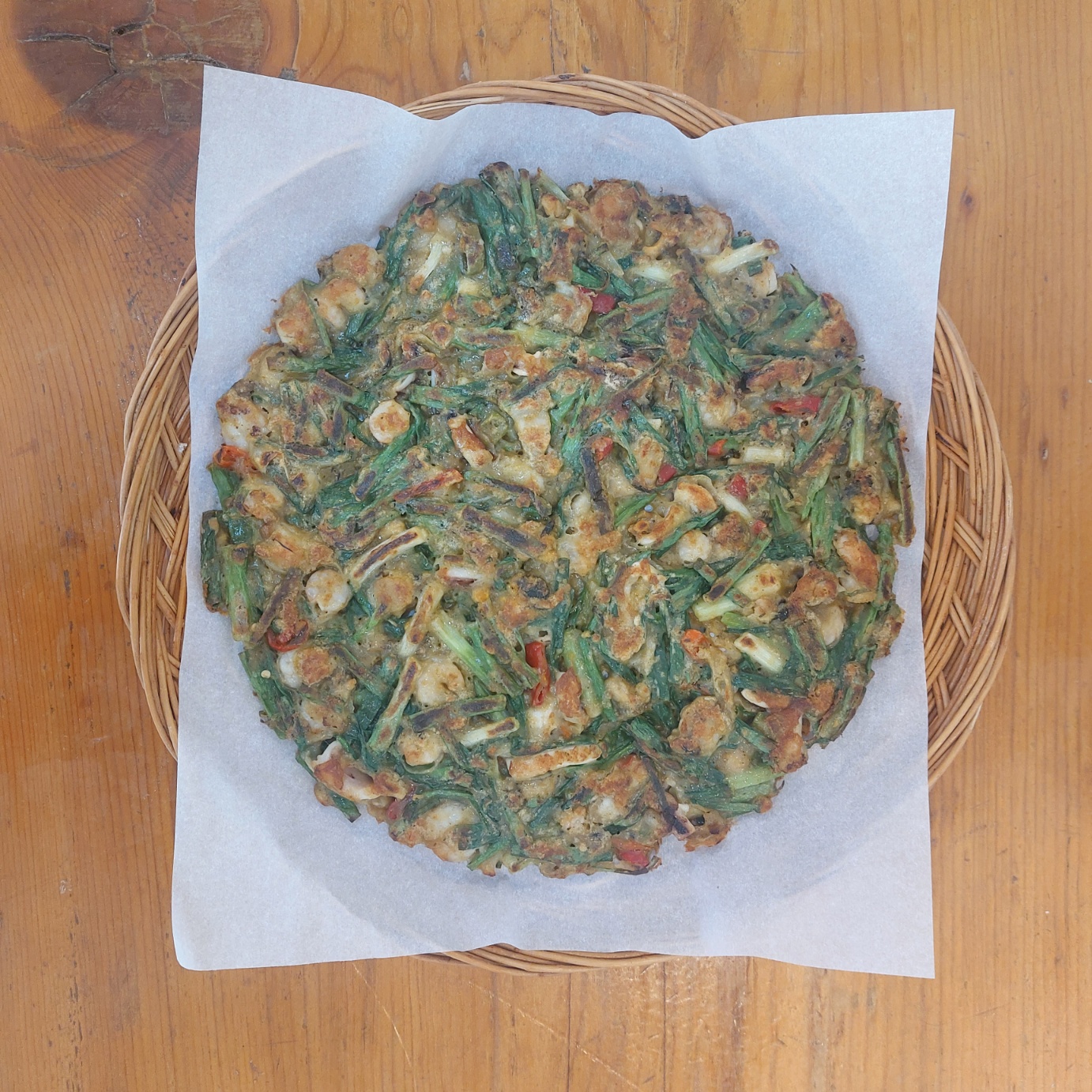 Seafood and Green Onion Pancake