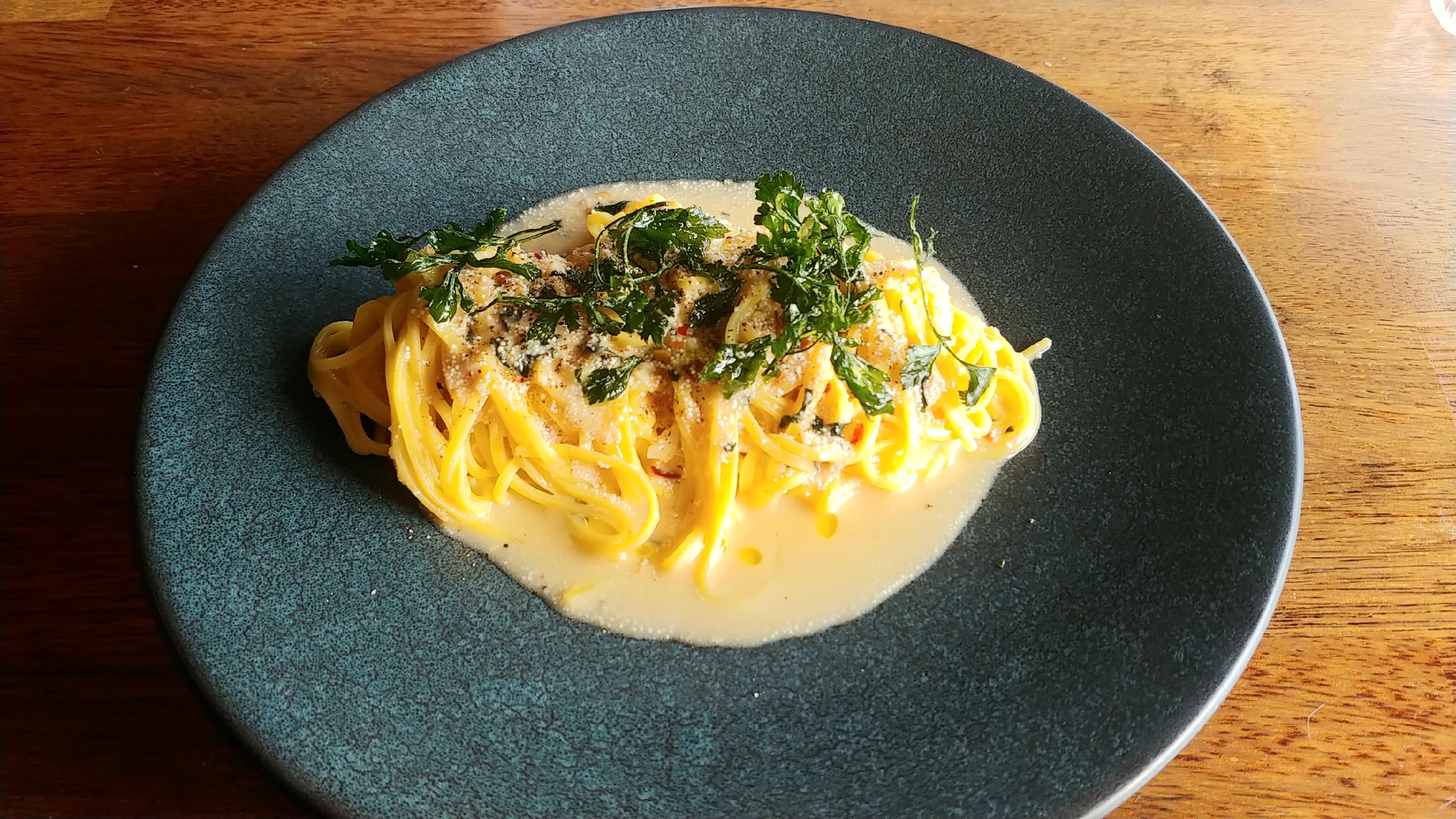 Pollack Roe Cheese Cream Pasta