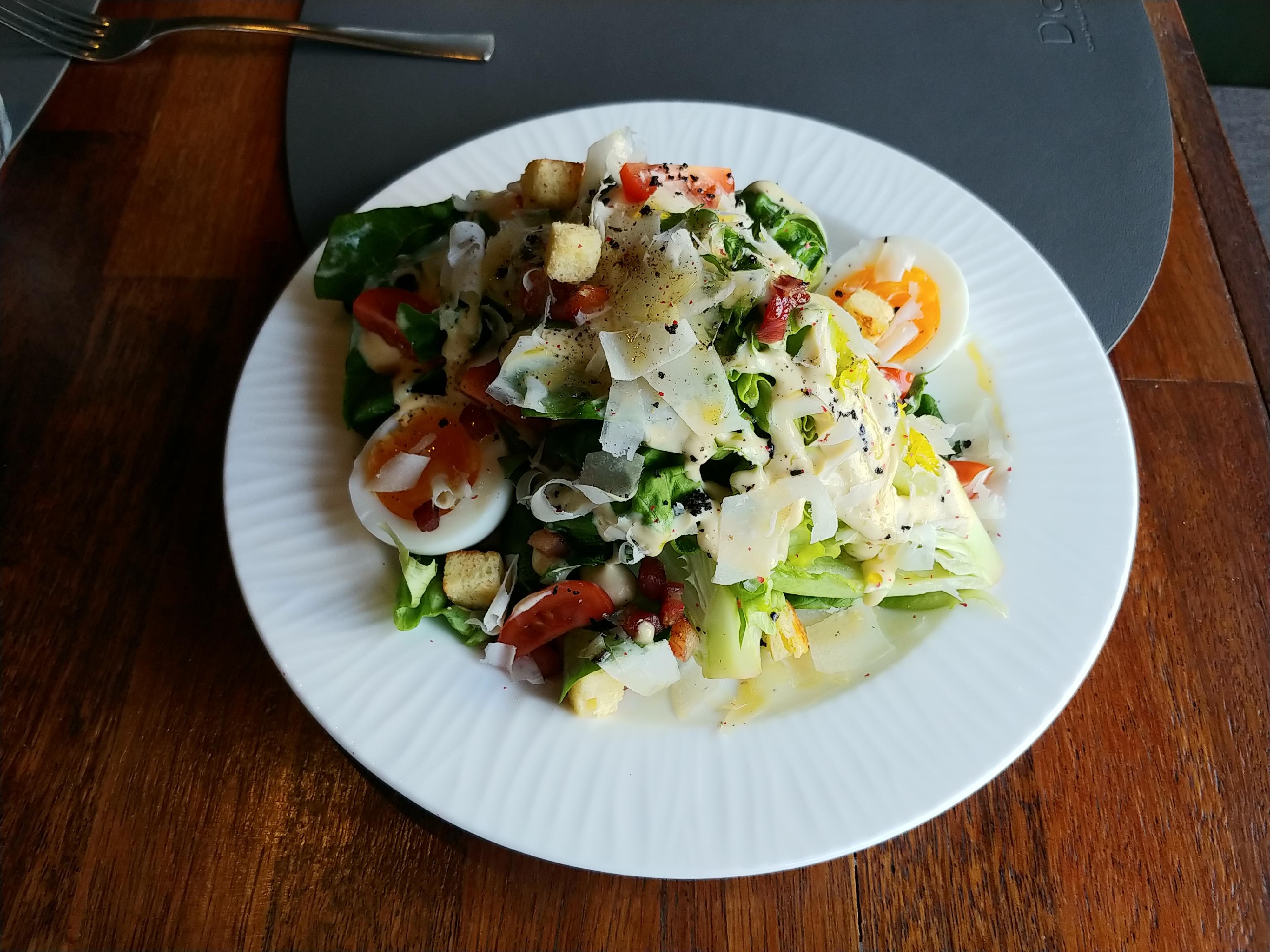 Caesar Salad with Poached Egg
