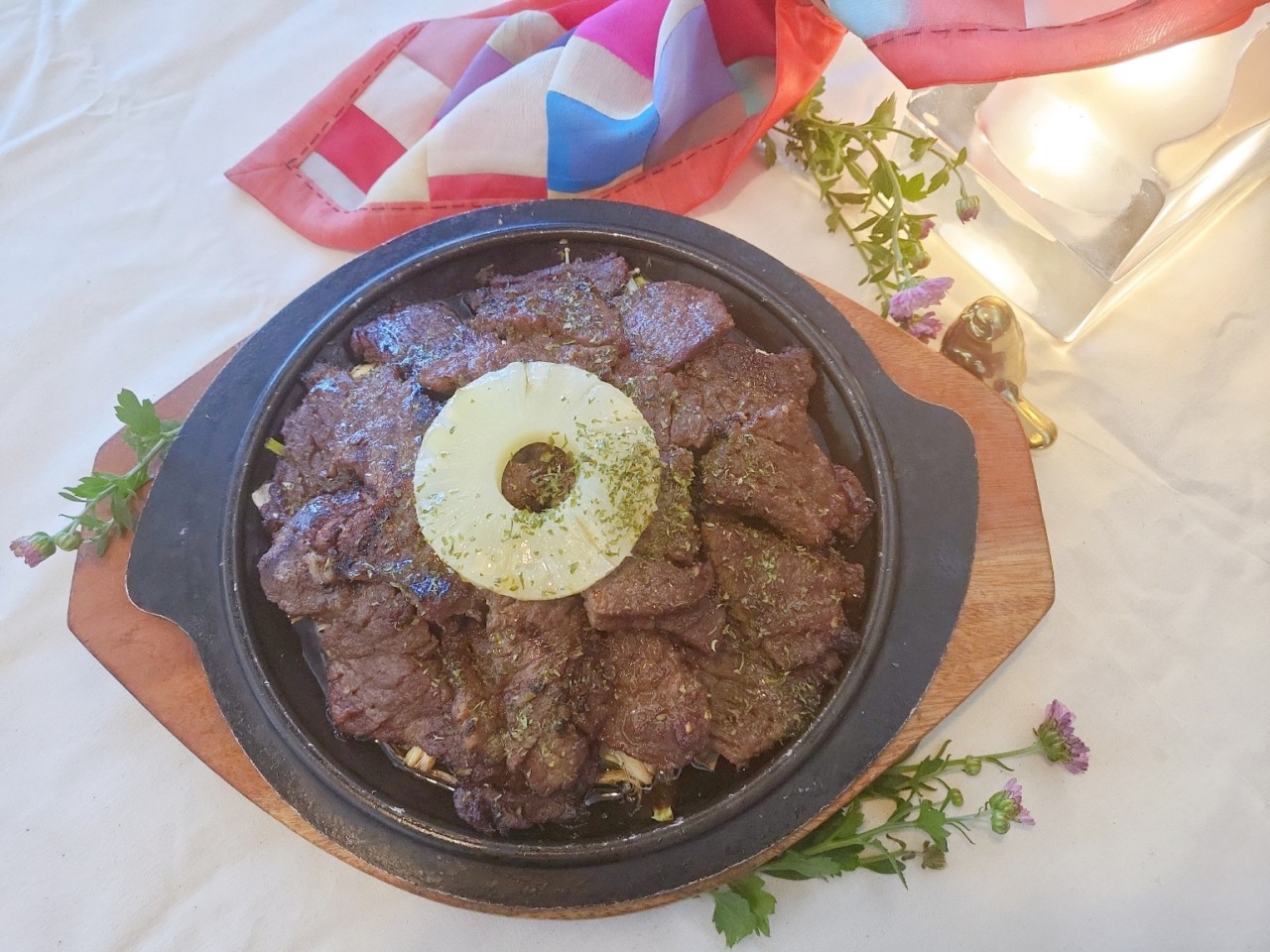Aged Galbi on Hot Stone Plate