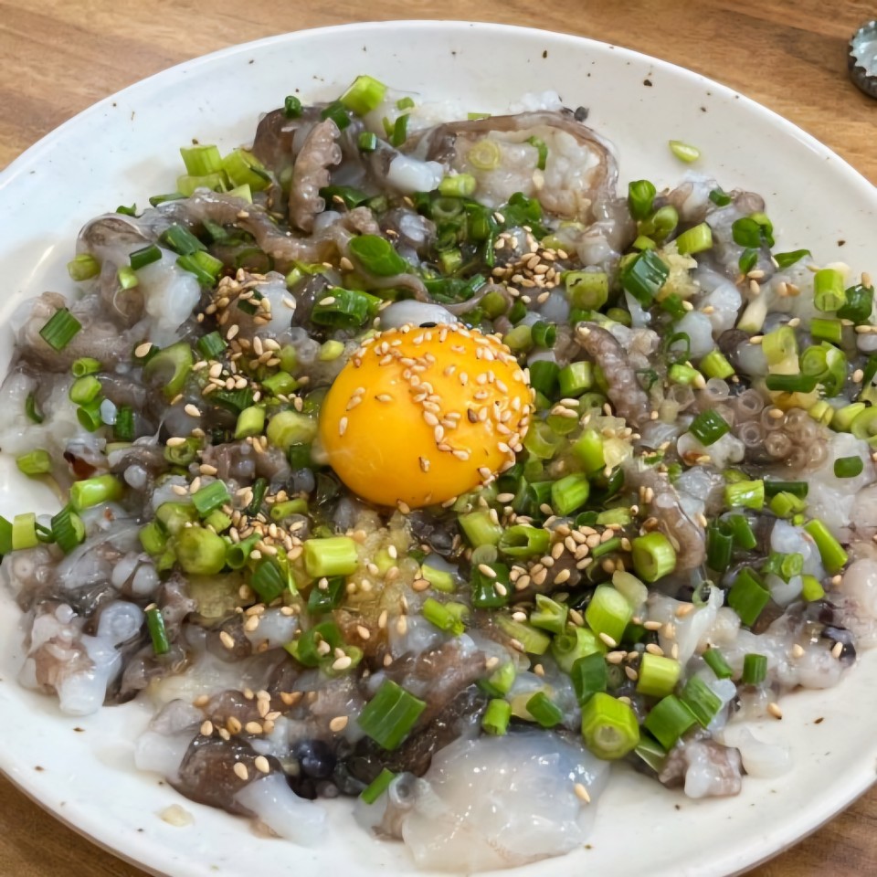 Chopped Live Octopus