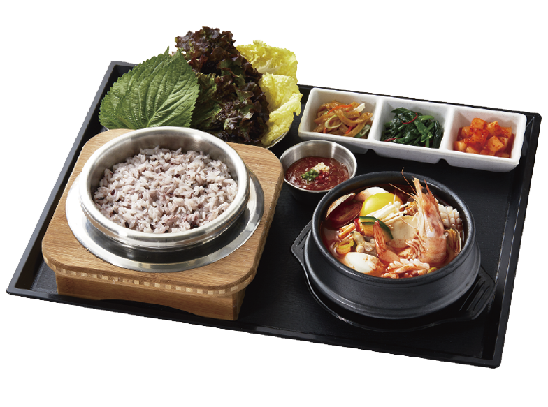 Cauldron Rice & Seafood and Soft Bean Curd Jjigae