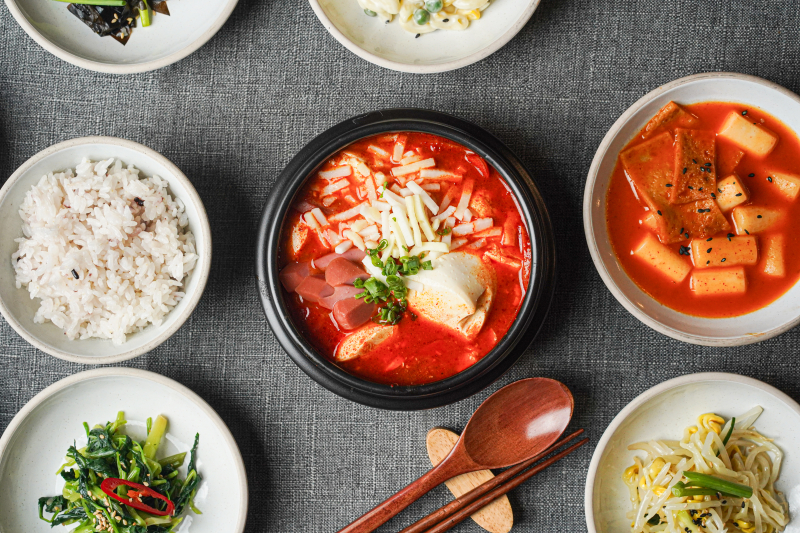 Ham Cheese and Soft Bean Curd Jjigae