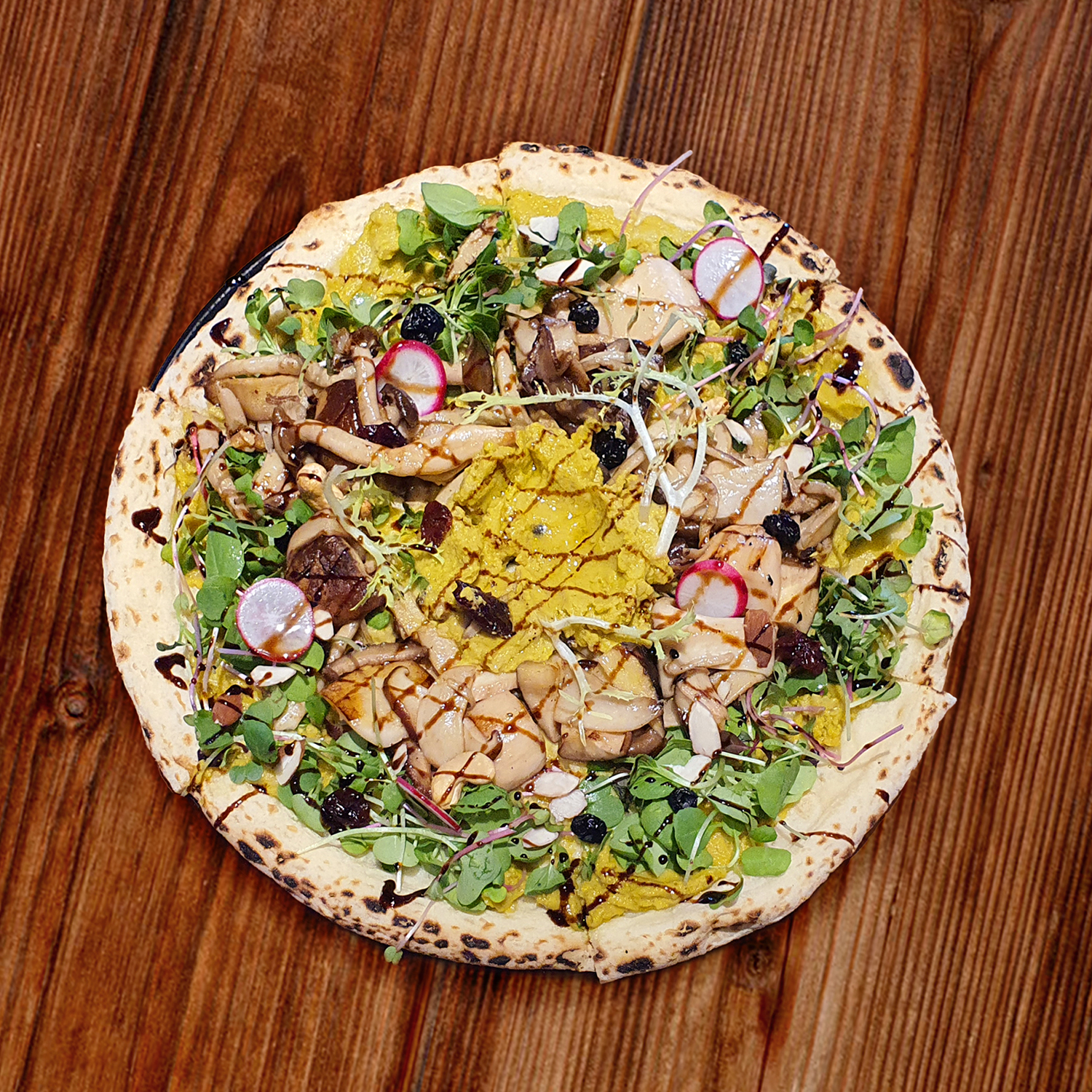 Vegan Hummus Pizza