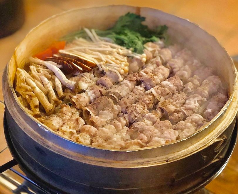Steamed Dish in Japanese False Cypress