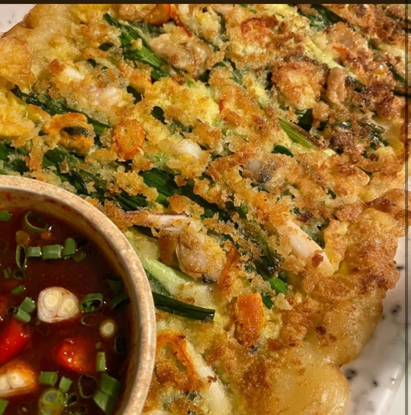 Seafood and Green Onion Pancake