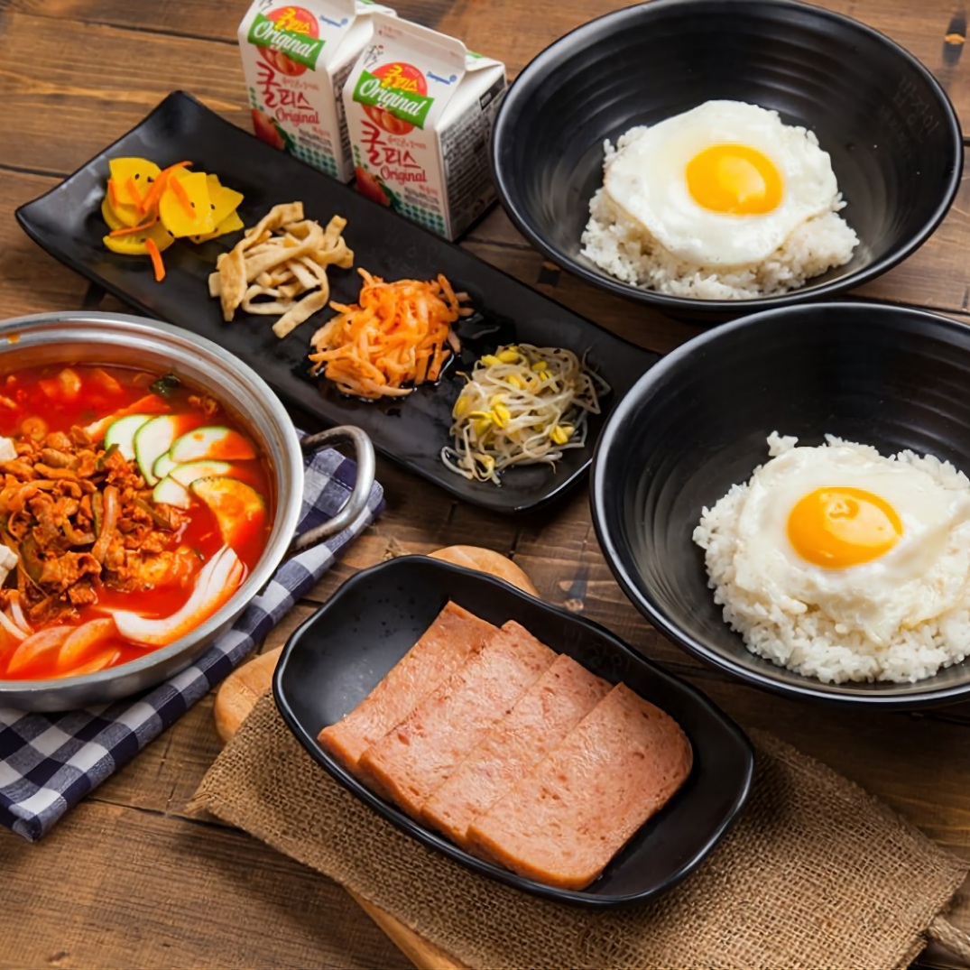 Spam Single Meal Set Menu (Pork Jjigae+Spam+Coolpis)