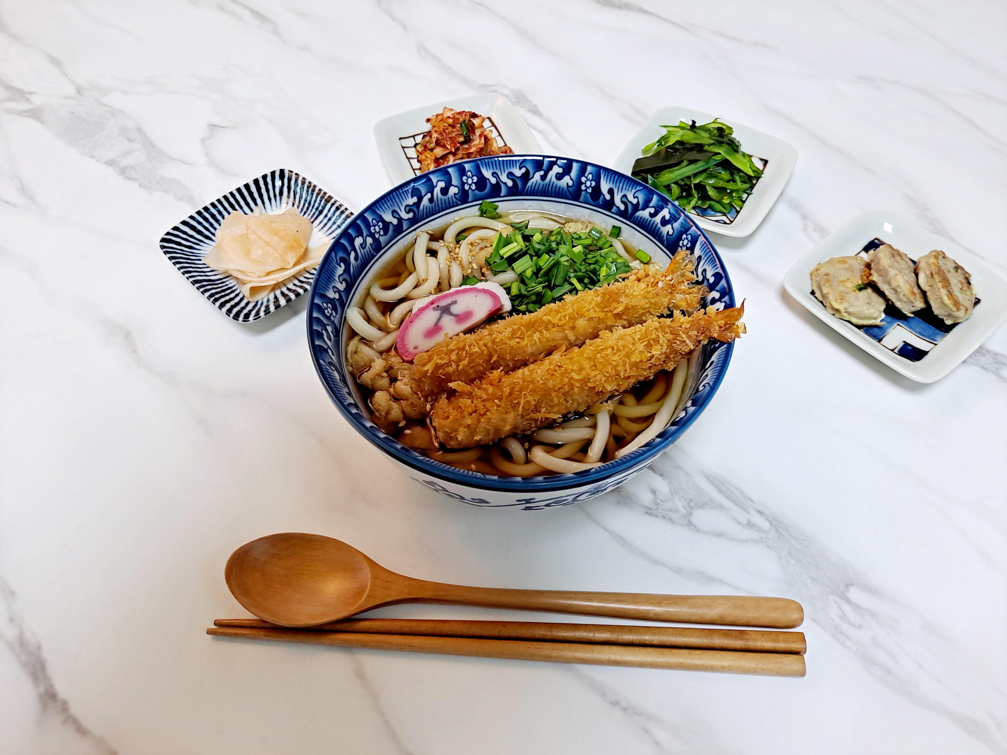 Deep-fried Shrimp with Cold Udon