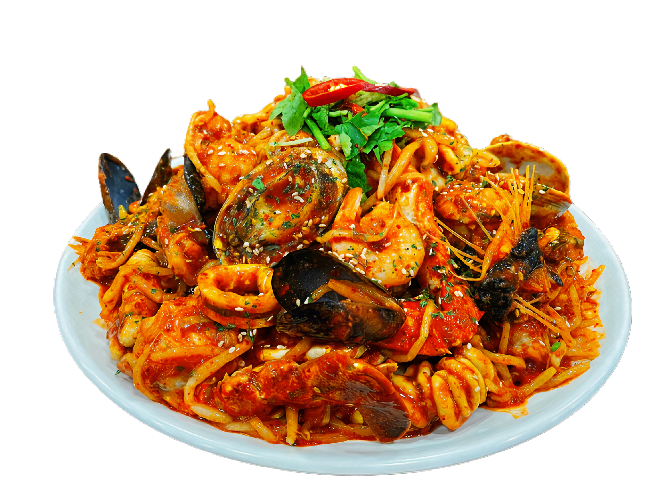 Spicy Braised Seafood and Monkfish