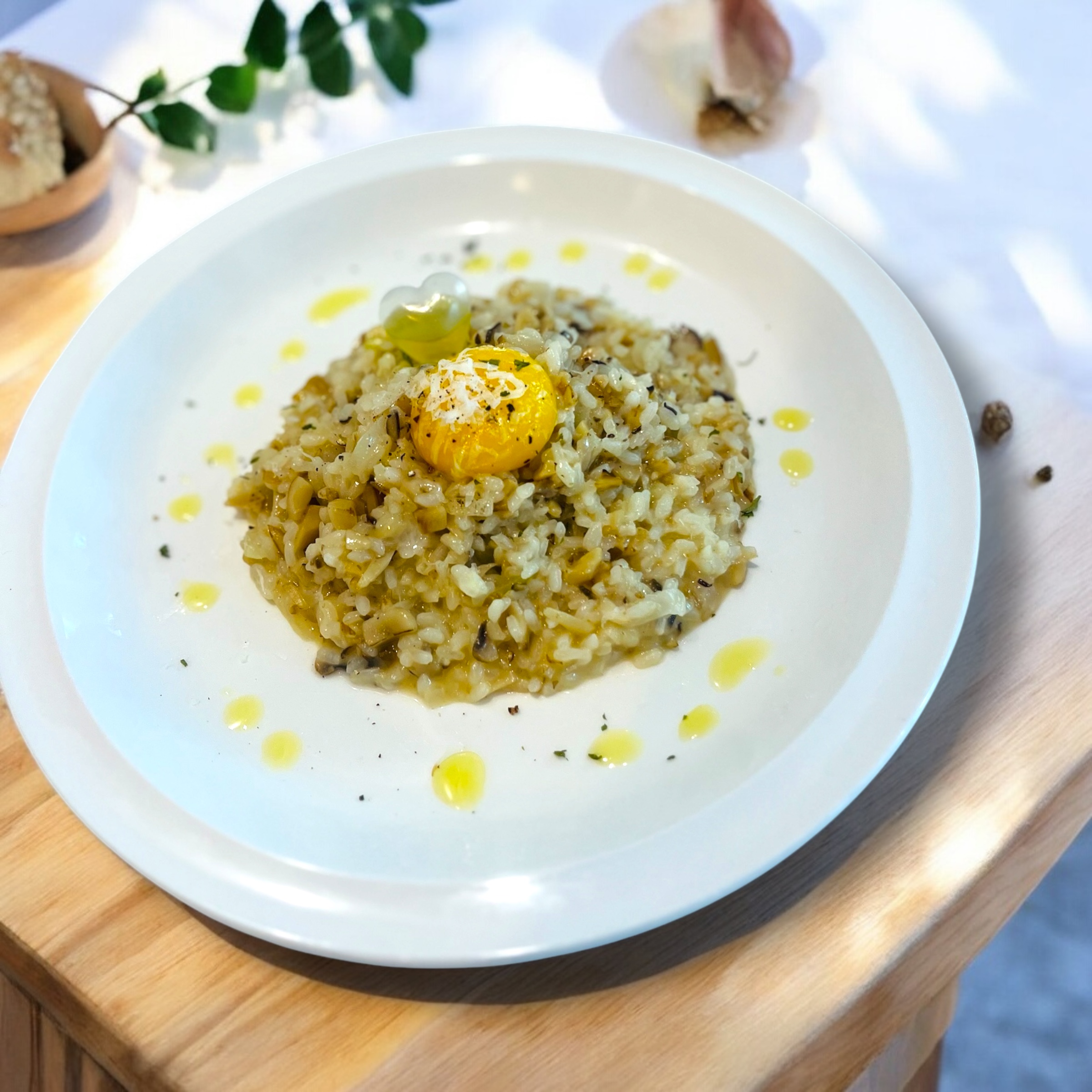 Mushroom Risotto filled with 4 Mushrooms
