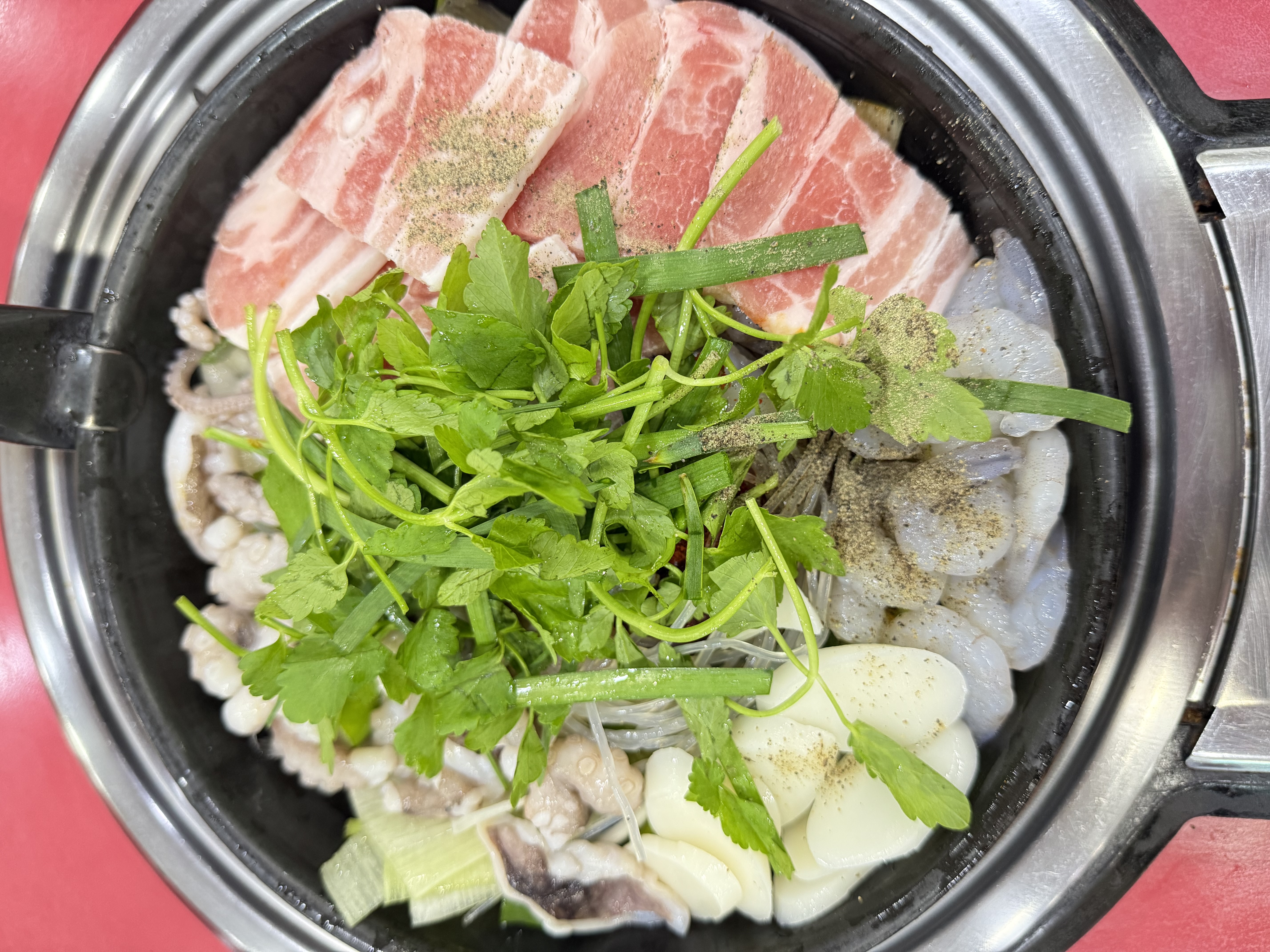 Stir-fried Octopus, Pork Belly, and Shrimp