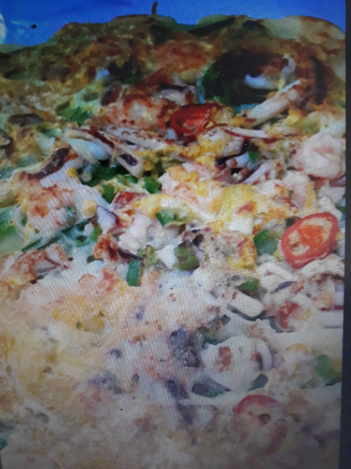 Seafood and green onion pancake