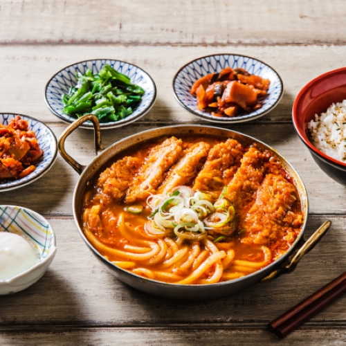 Kimchi Pork Cutlet Hot Pot Meal Set