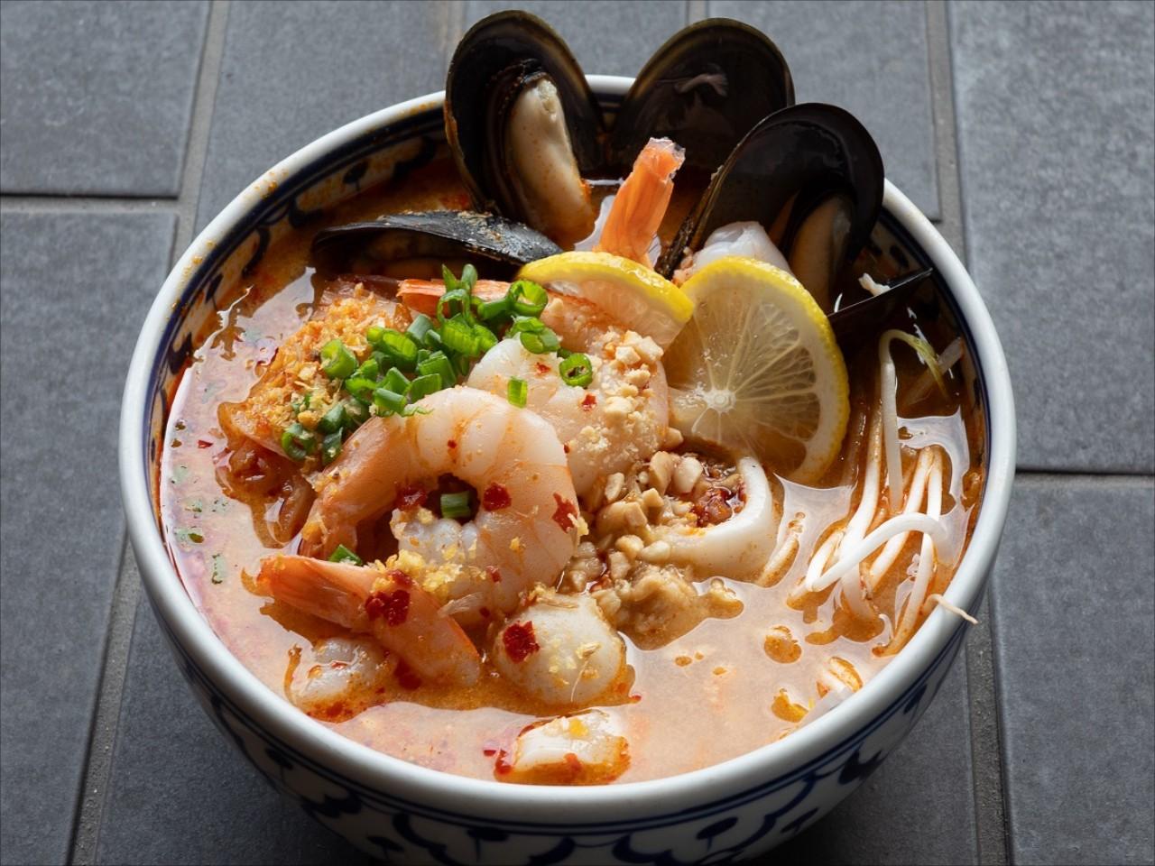 Tom Yum Rice Noodle Soup