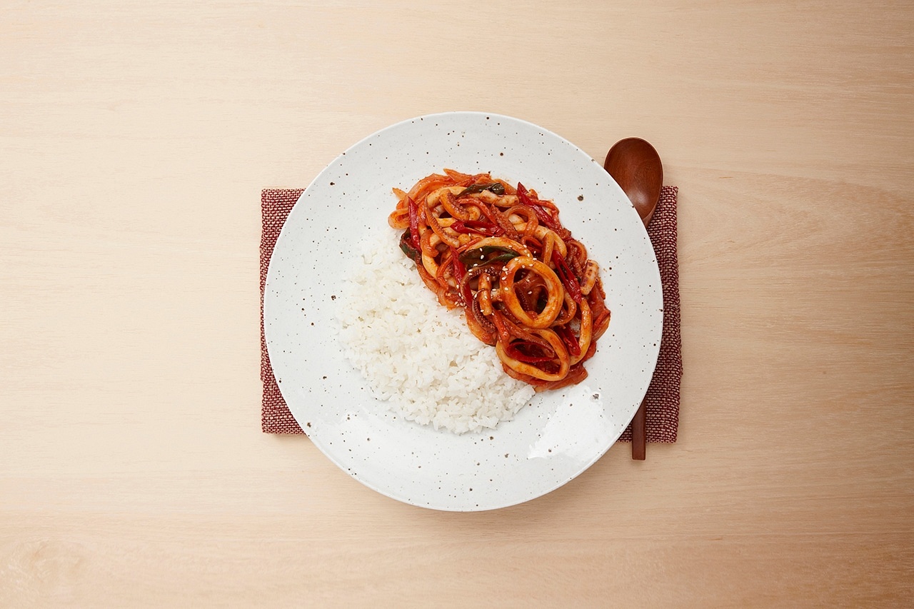 Stir-fried Squid with Rice