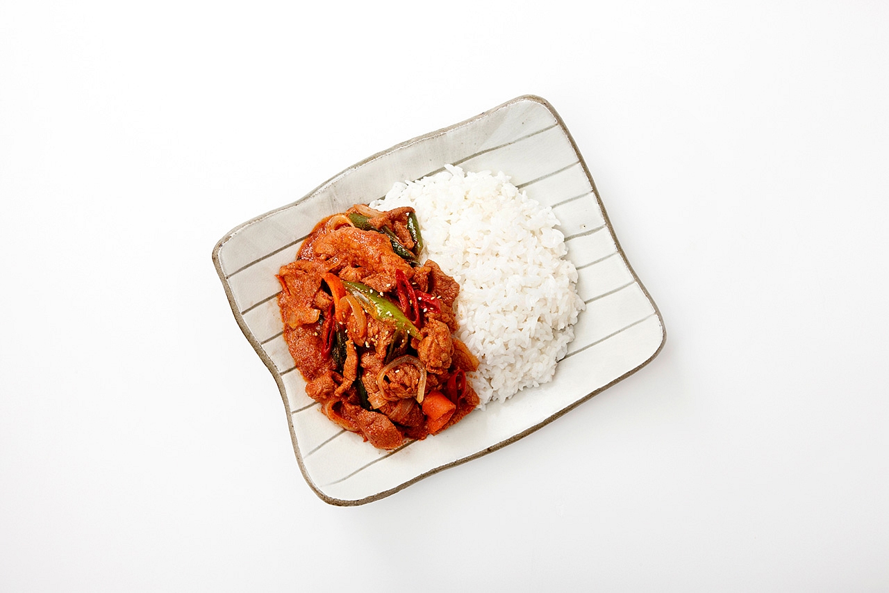 Spicy Stir-fried Pork with Rice