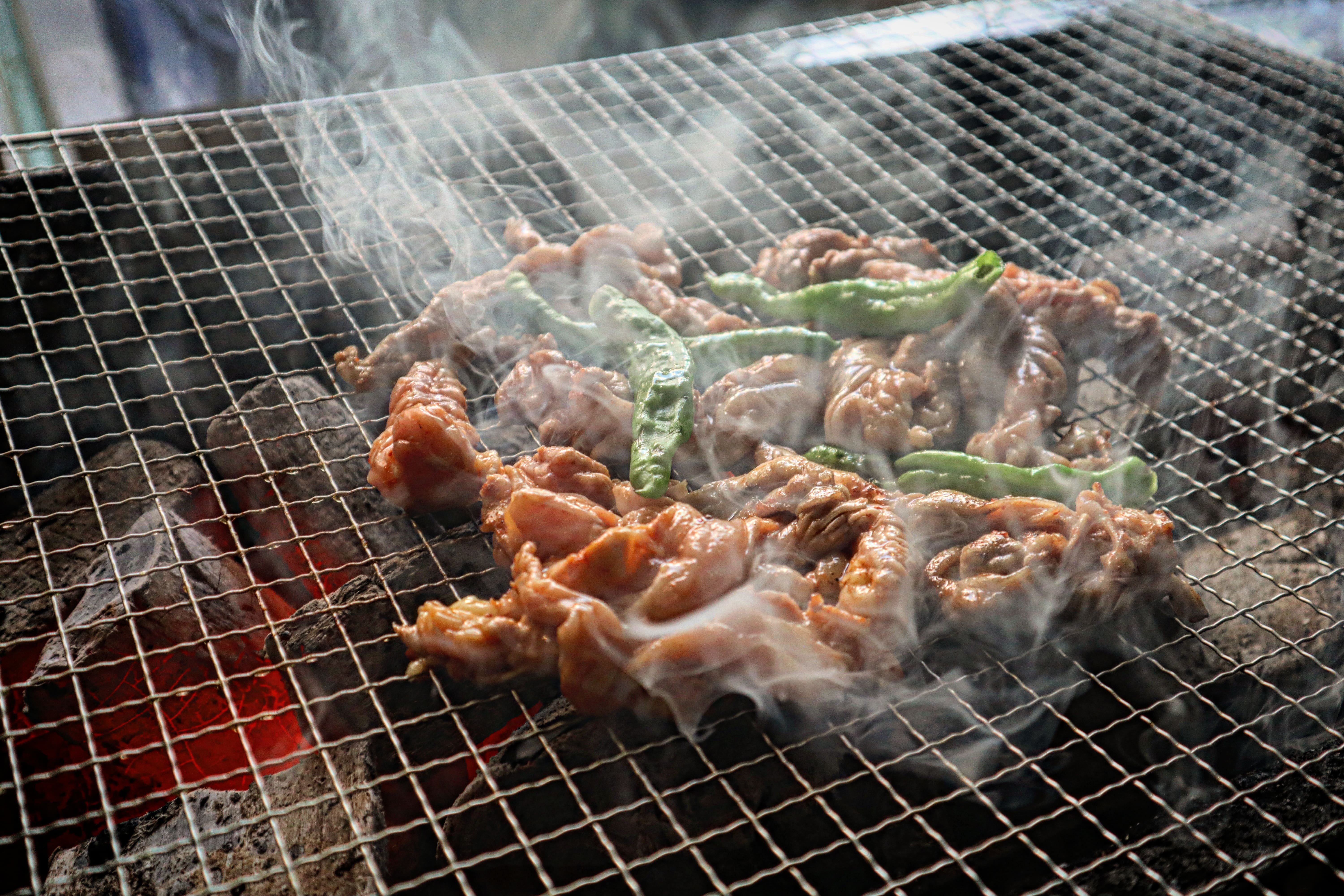 Chrcoal-grilled Chicken Neck & Spicy Noodles