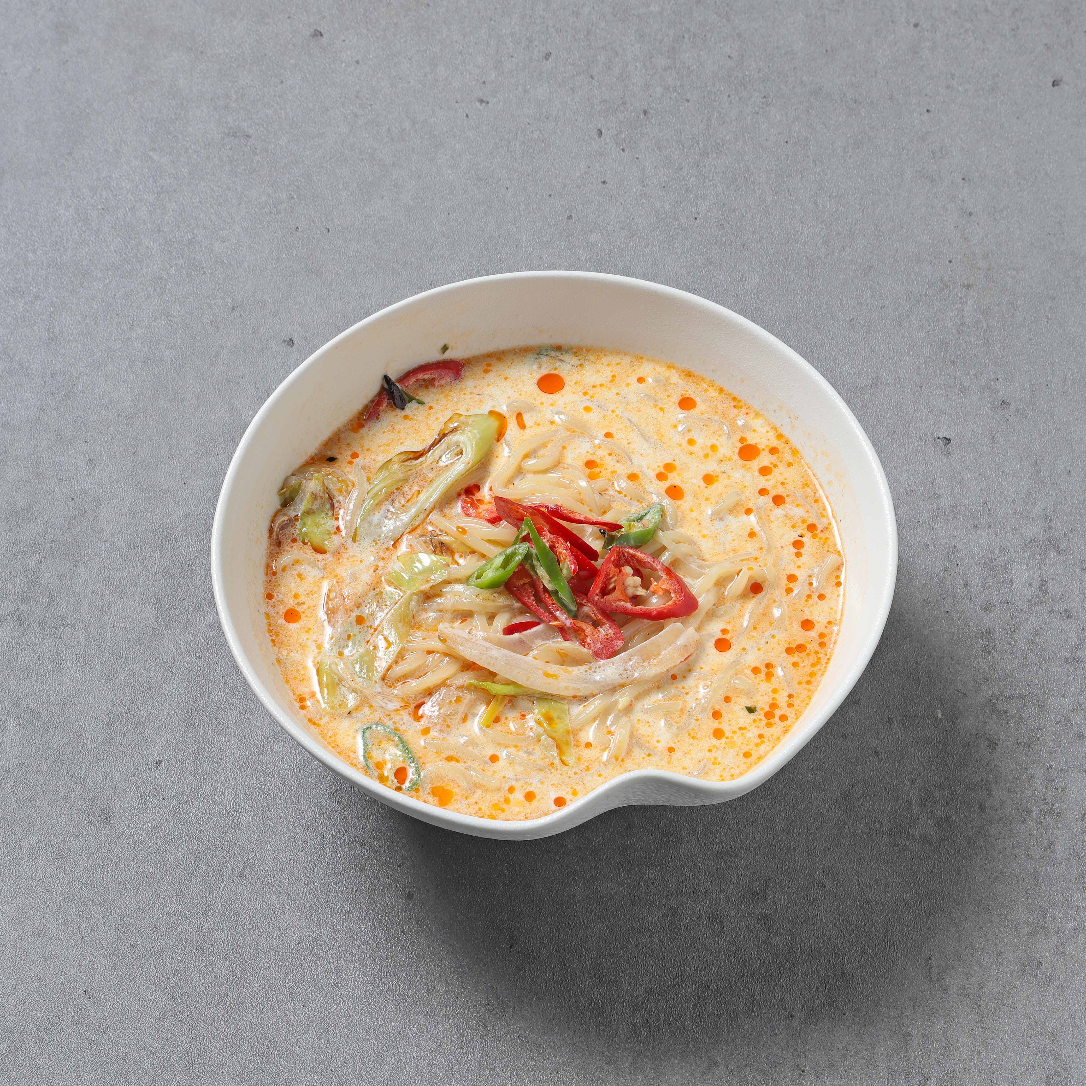 Spicy Cream Seafood Noodle Soup