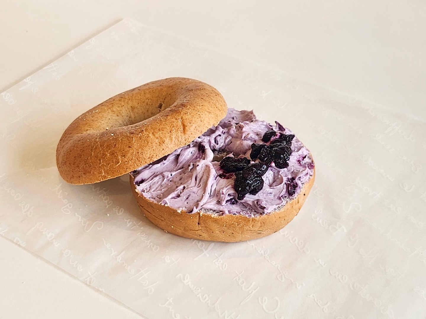 Blueberry Cream Cheese Bagel