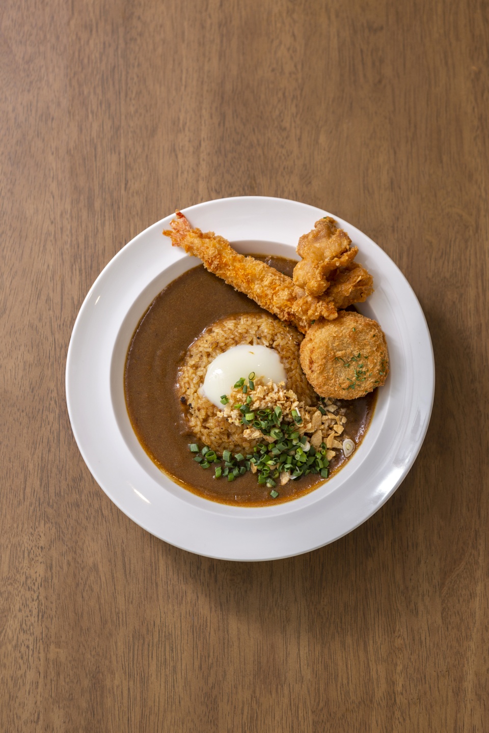 Croquette, Japanese Fried Chicken, Shrimp Karaeon