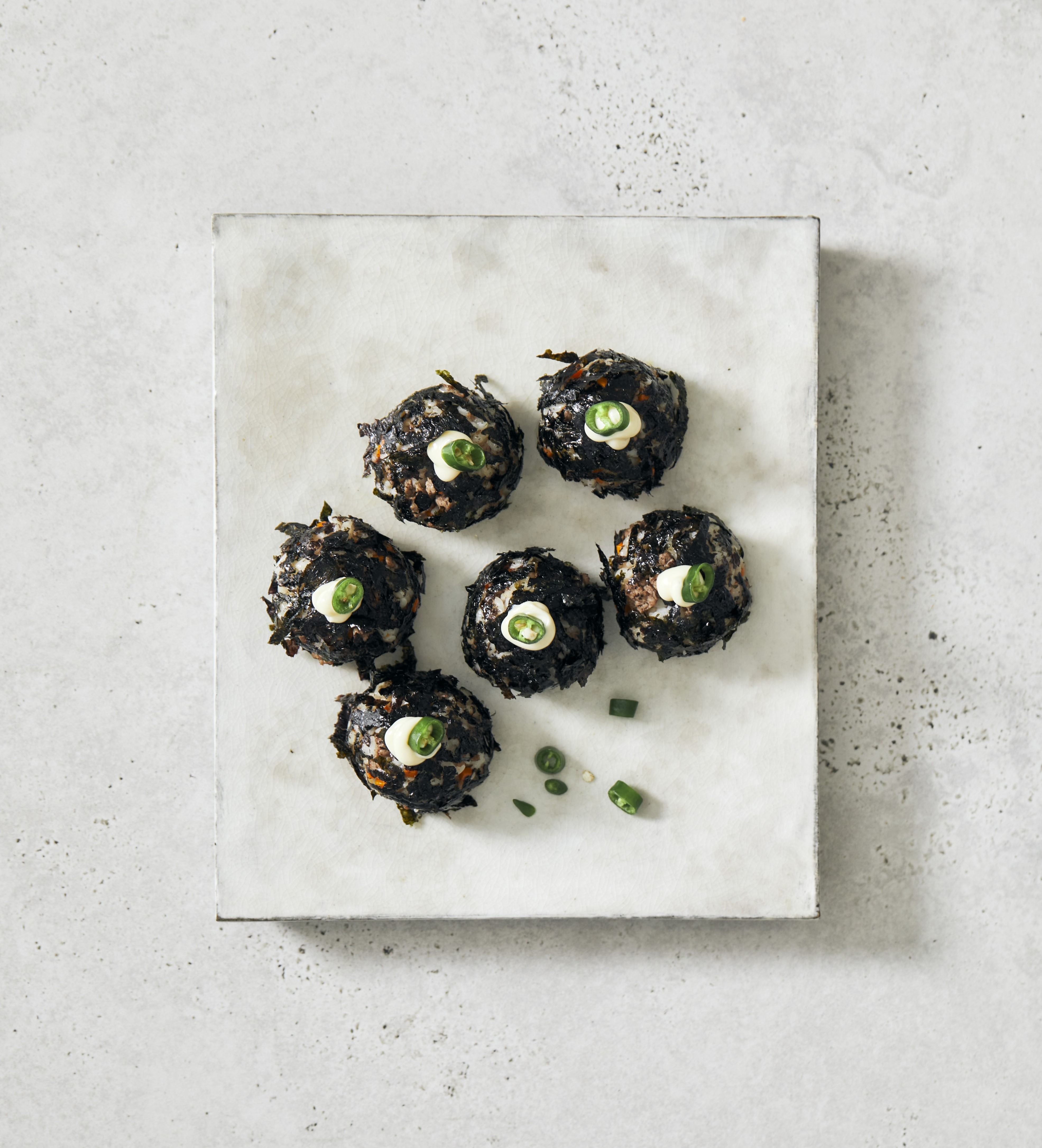 Beef rice balls