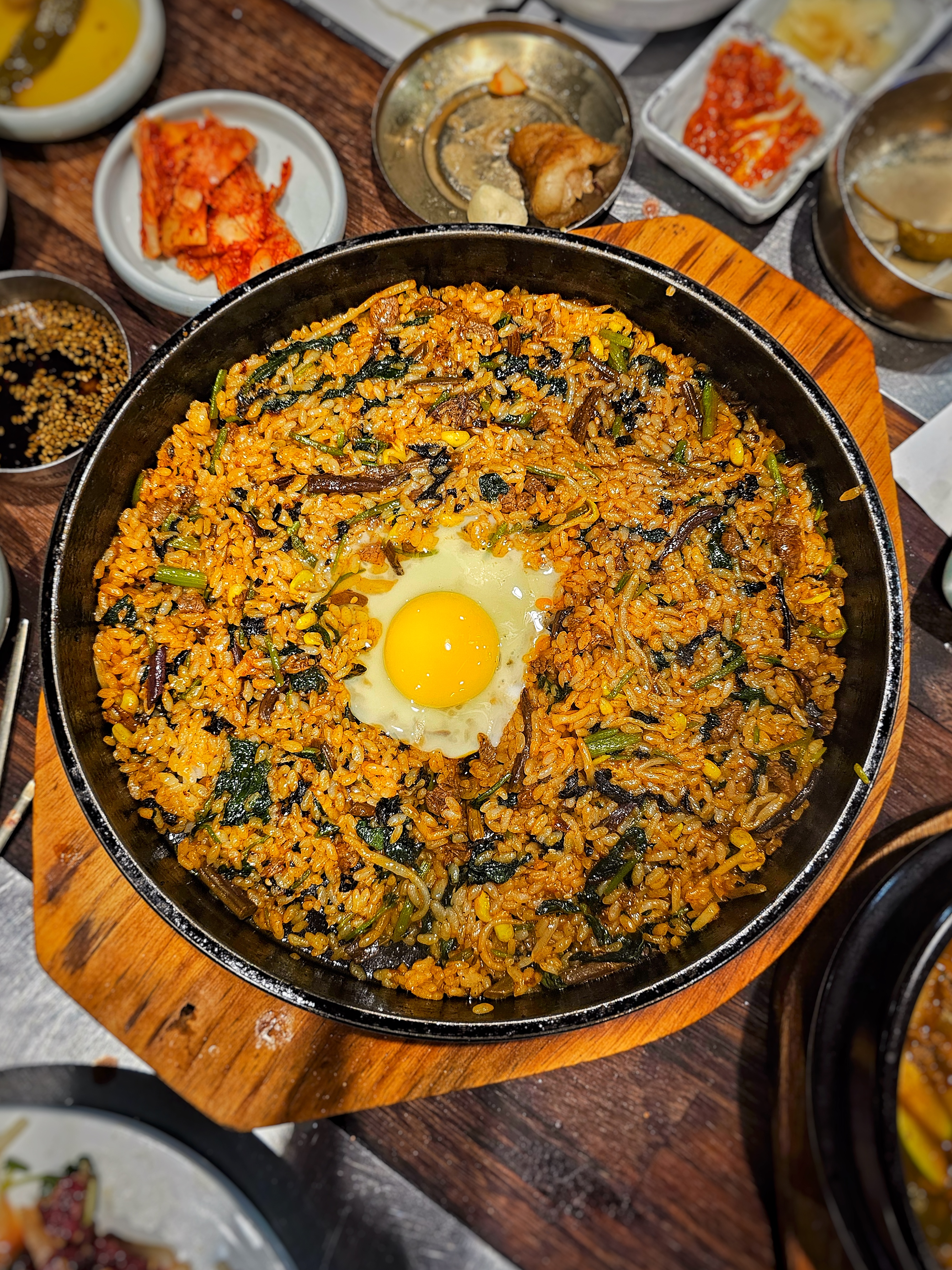 Bibimbap in Cast Iron Pot