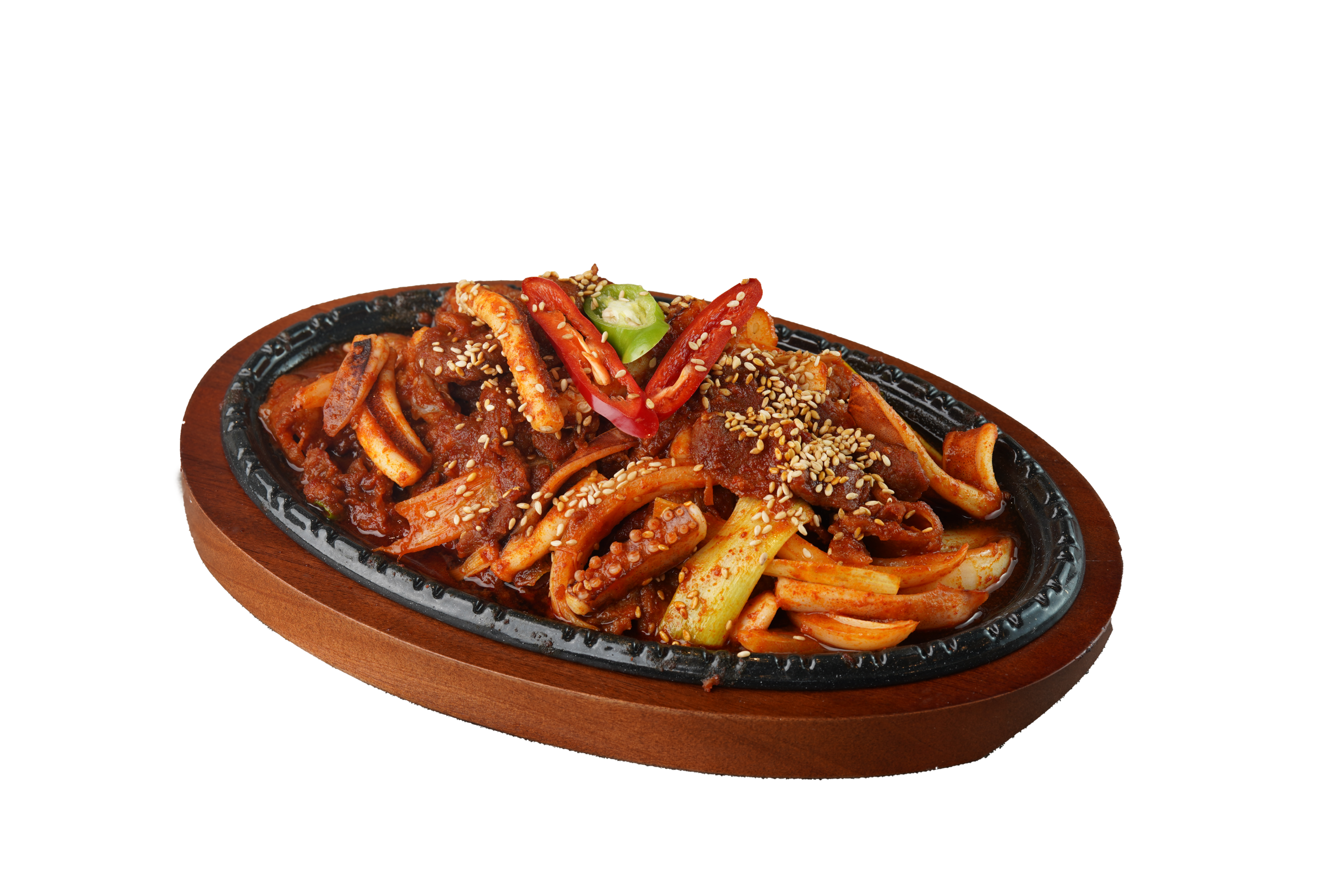Squid and Pork Bulgogi Hot Iron Plate