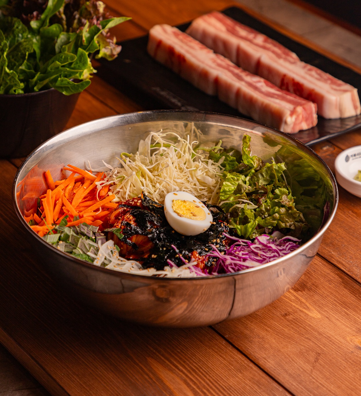 Spicy Chewy Noodles and Pork Belly with Skin Set Menu (500g)