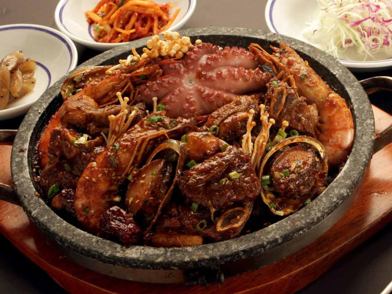 Braised Seafood and Galbi