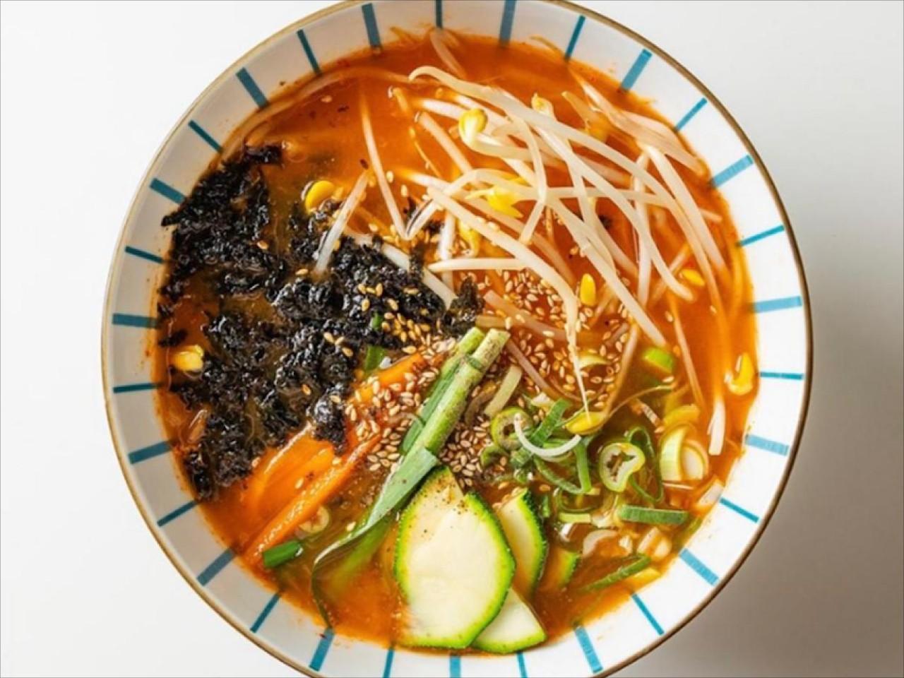 Noodle and Hand-pulled Dough Soup with Kimchi