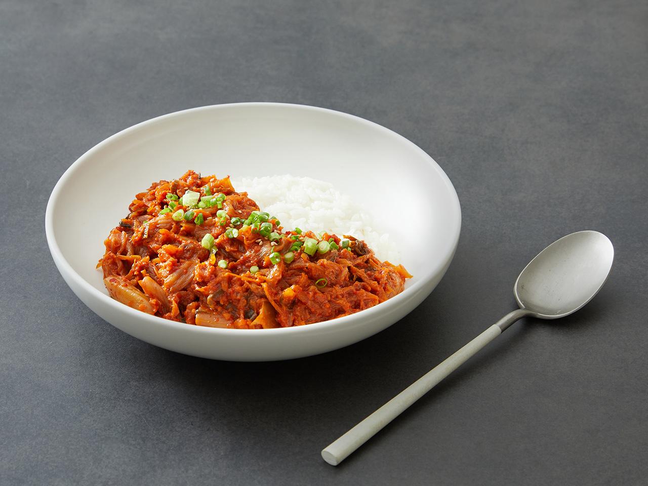 Stir-fried Kimchi and Cheese with (Kimchi+Cheese)
