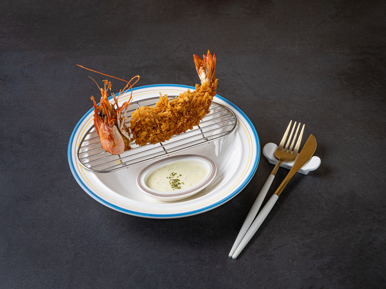 25cm Fried King Tiger Prawn