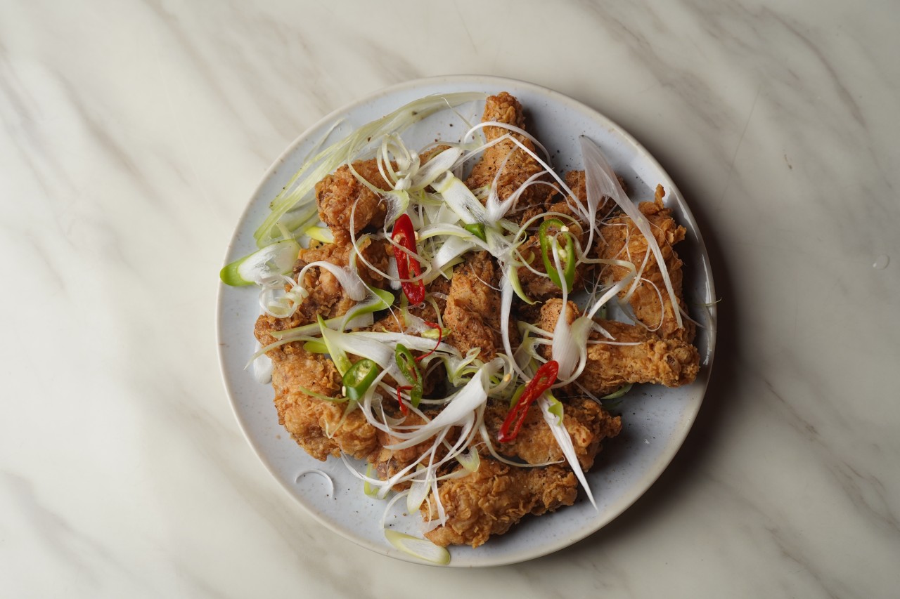 Freid Chicken with Green Onion