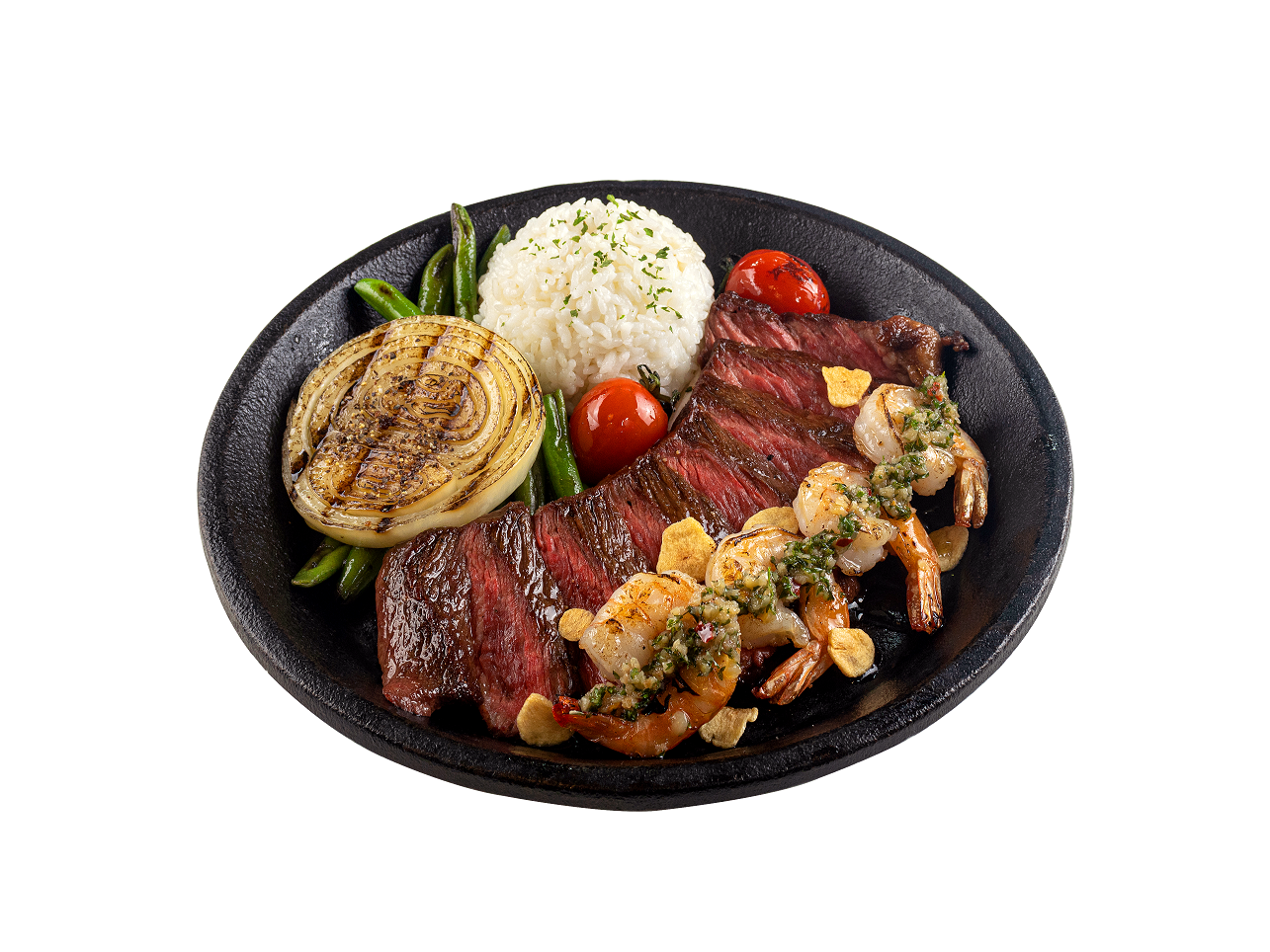 Garlic Shrimp Steak